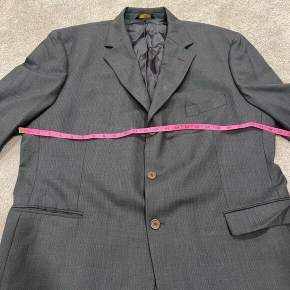 Brooks Brother 346 Stretch Men's Sports Jacket Grey Wool Size 48R - Picture 8 of 9